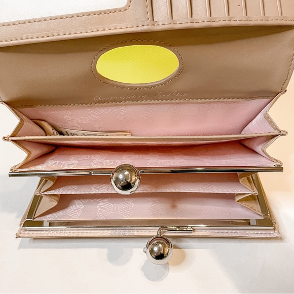 NWT TED BAKER LONDON Josiey Scripted Bobble Matinee Wallet, Taupe - Picture 6 of 10